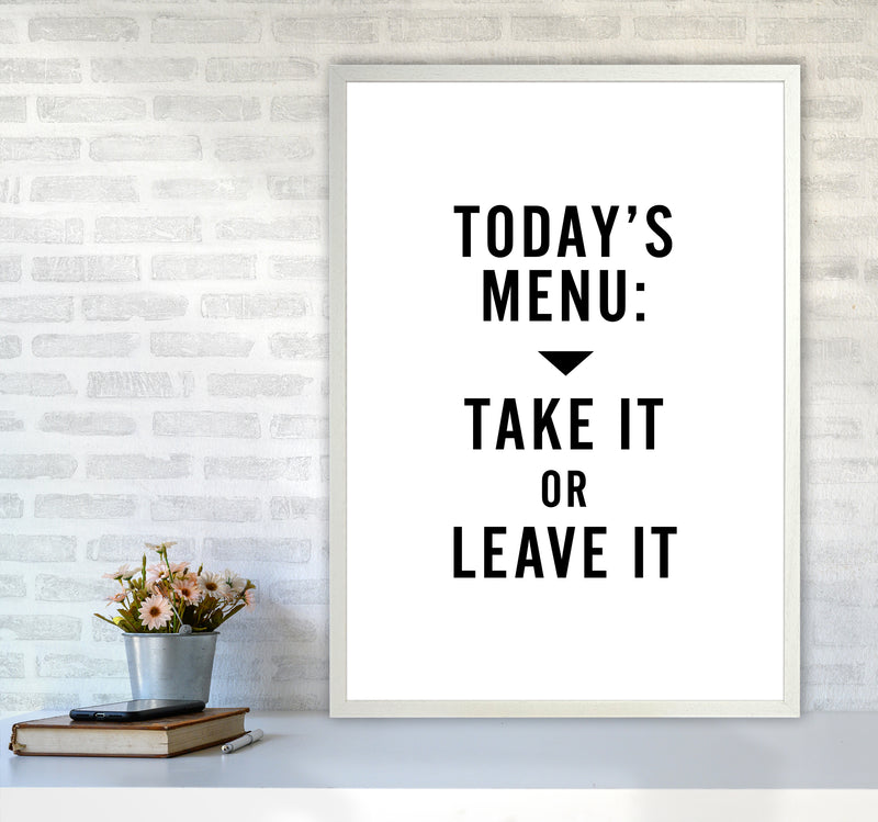 Todays Menu Minimal Quote Art Print By Planeta444 A1 Oak Frame