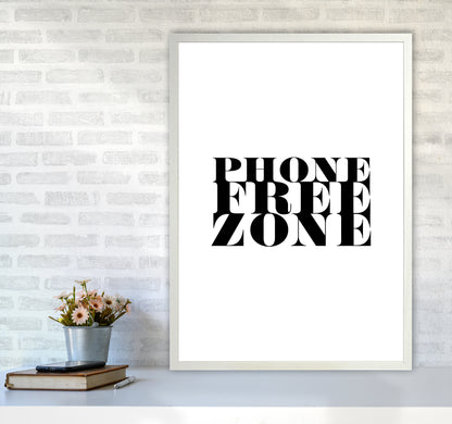 Phone Free Zone By Planeta444 A1 Oak Frame