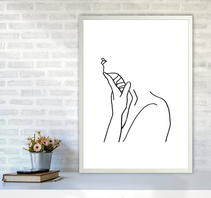 Finger On Chin By Planeta444 A1 Oak Frame