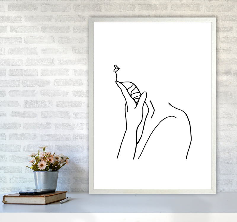 Finger On Chin By Planeta444 A1 Oak Frame