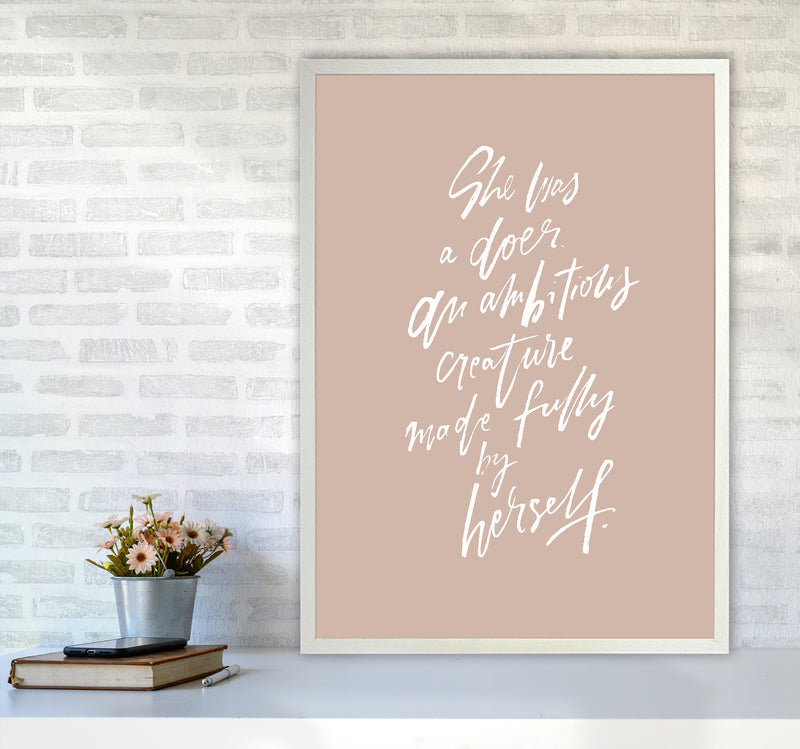 She Was A Doer By Planeta444 A1 Oak Frame