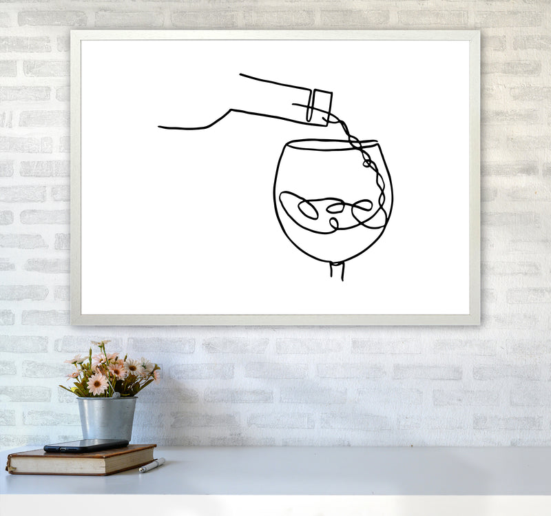 Pouring Wine By Planeta444 A1 Oak Frame