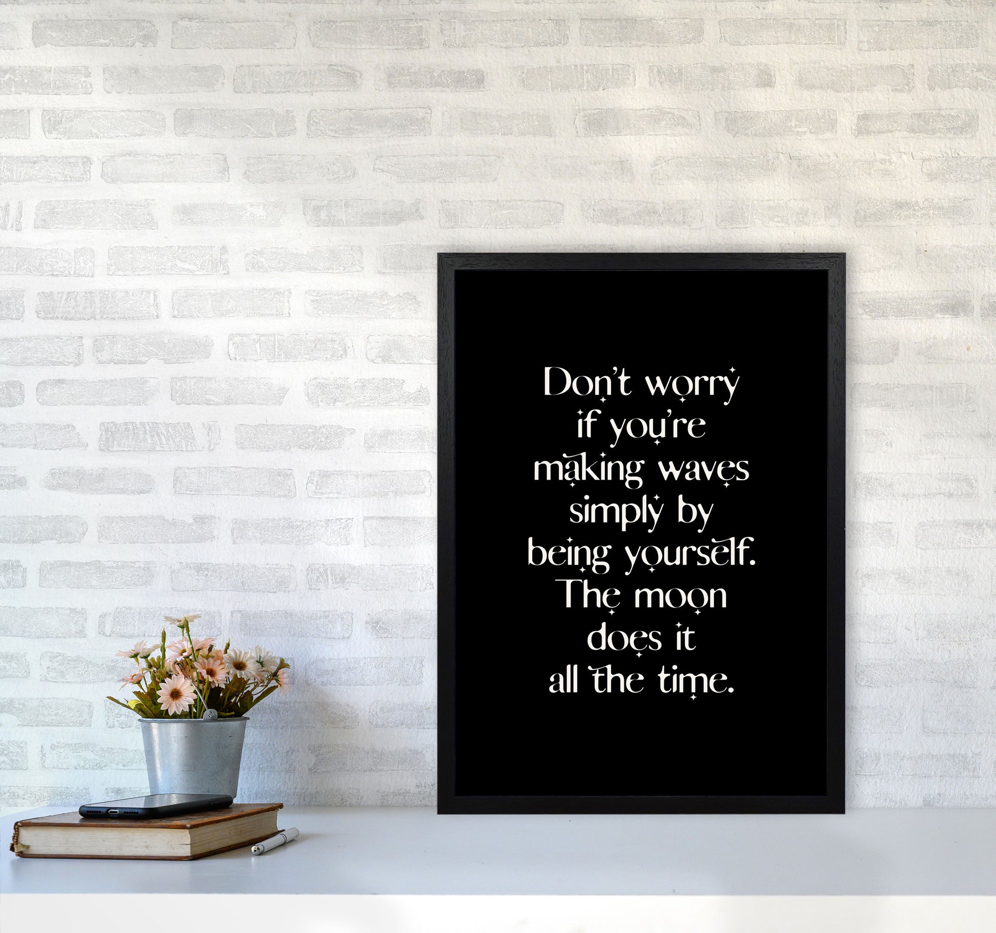 Dont Worry If Youre Making Waves By Planeta444 A2 White Frame