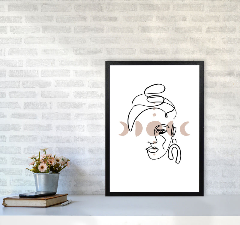 Face With Earrings Moonphases By Planeta444 A2 White Frame