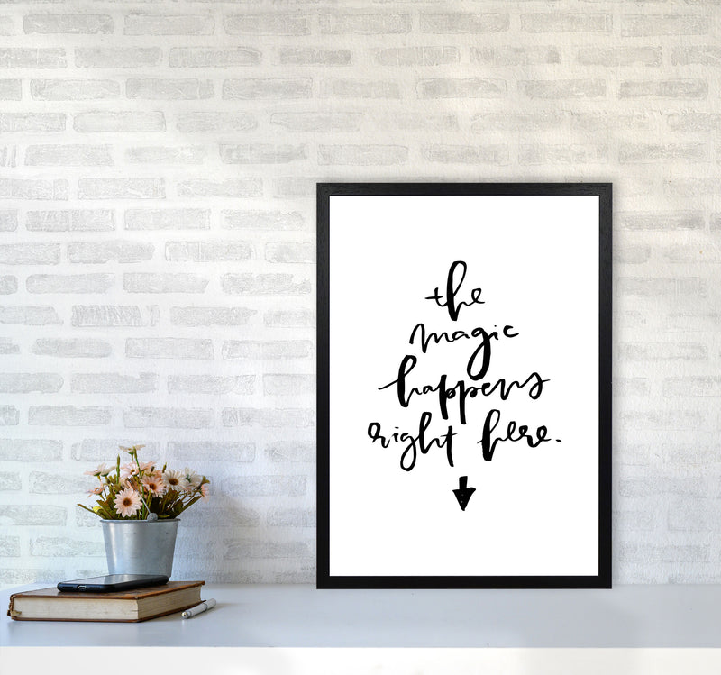 The Magic Happens Right Here By Planeta444 A2 White Frame