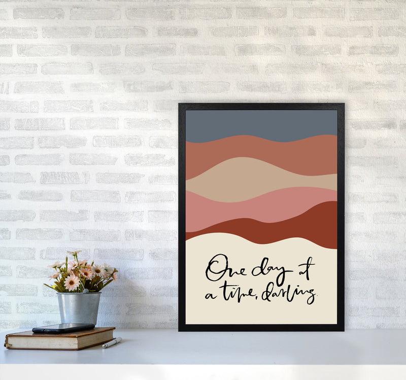 One Day At A Time Abstract By Planeta444 A2 White Frame