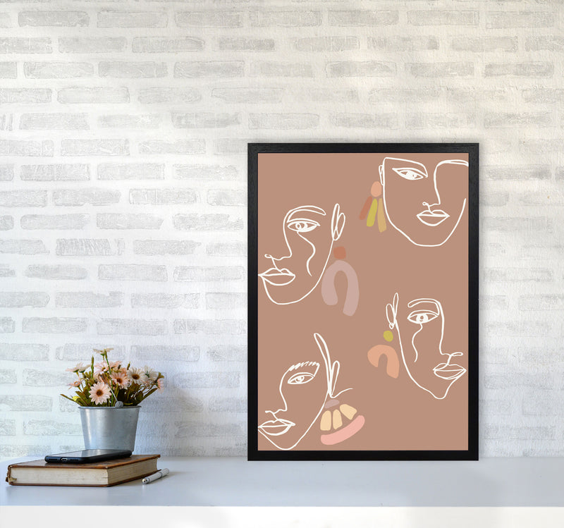 Boho Faces Mix Colors By Planeta444 A2 White Frame