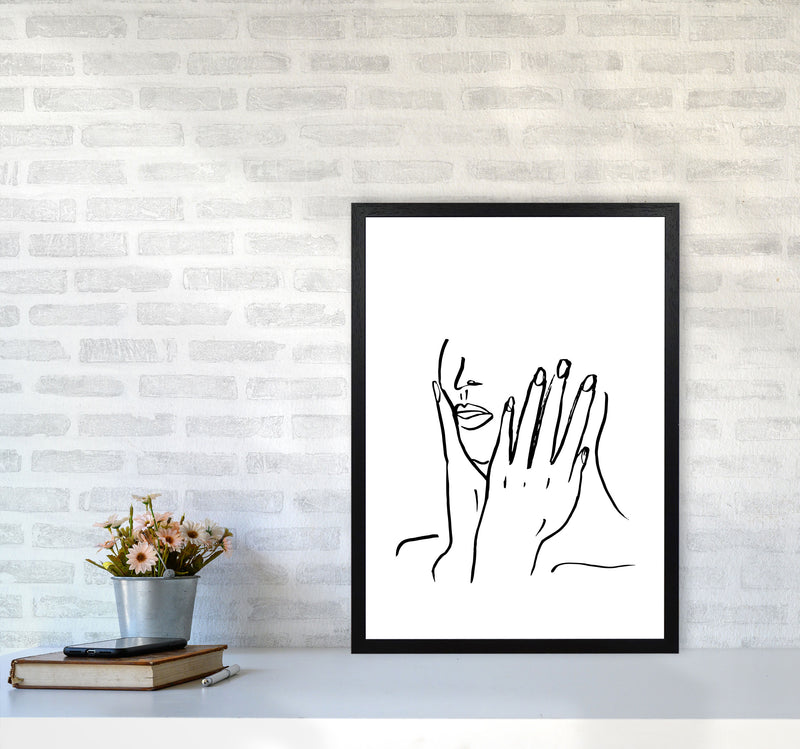 Face Hands Sketch3 By Planeta444 A2 White Frame
