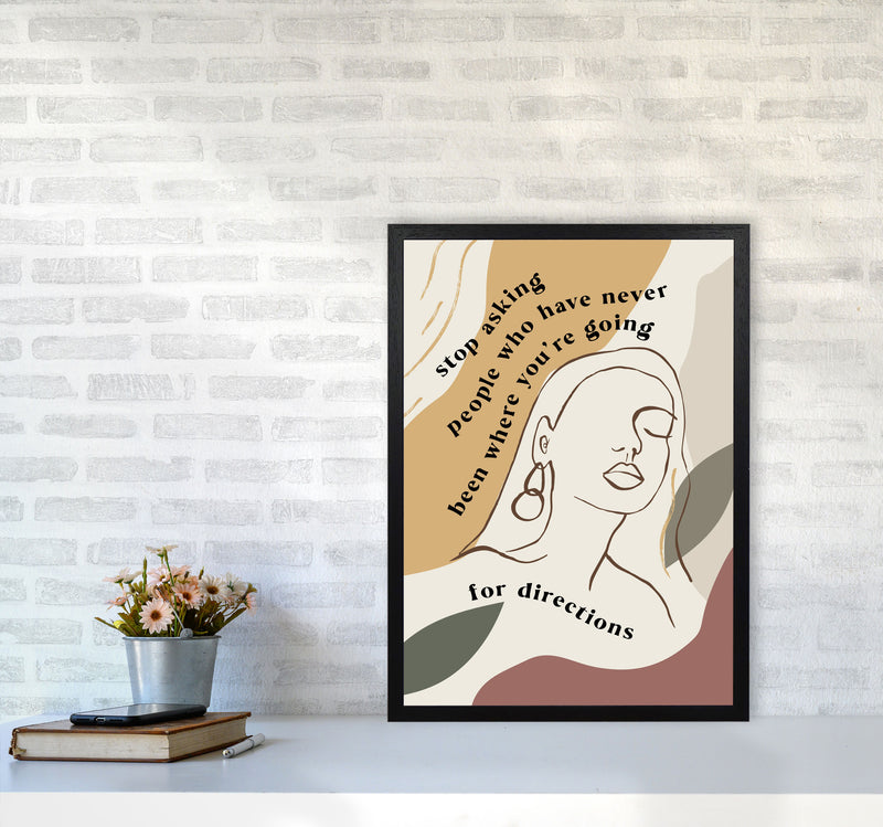 Stop Asking People By Planeta444 A2 White Frame
