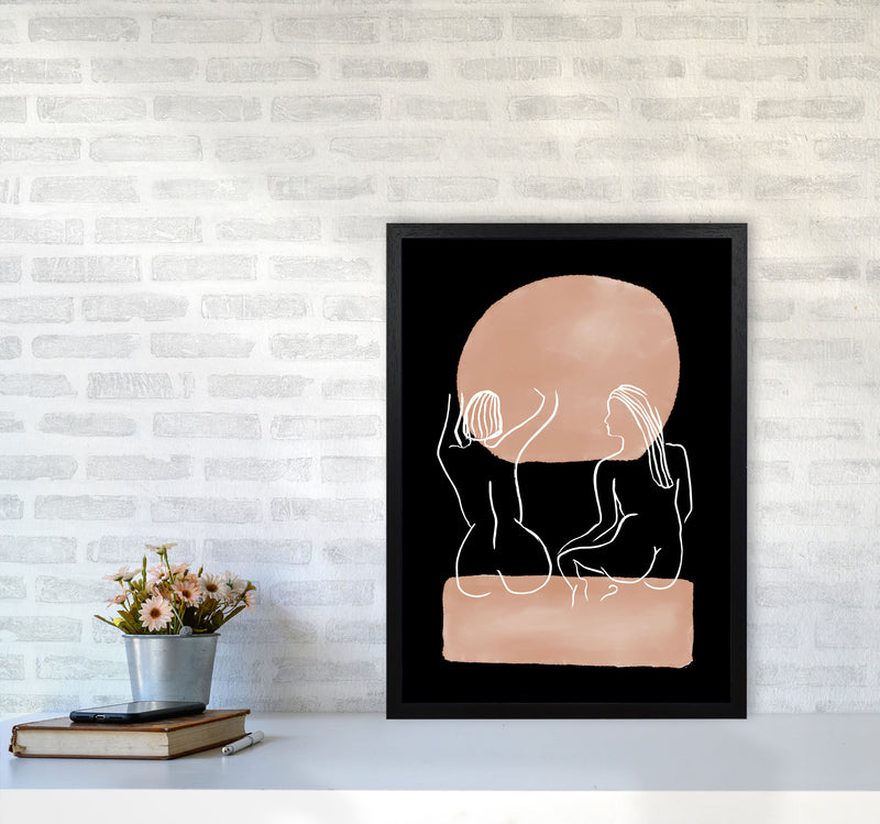 Line Nudes Back3 By Planeta444 A2 White Frame