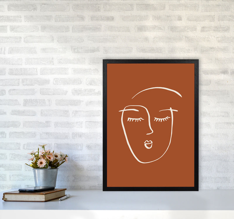 Line Face Girl2 By Planeta444 A2 White Frame