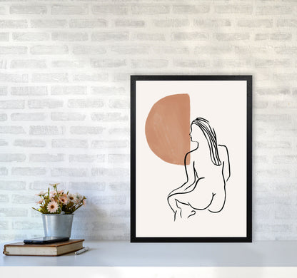 Line Nudes Back2 By Planeta444 A2 White Frame