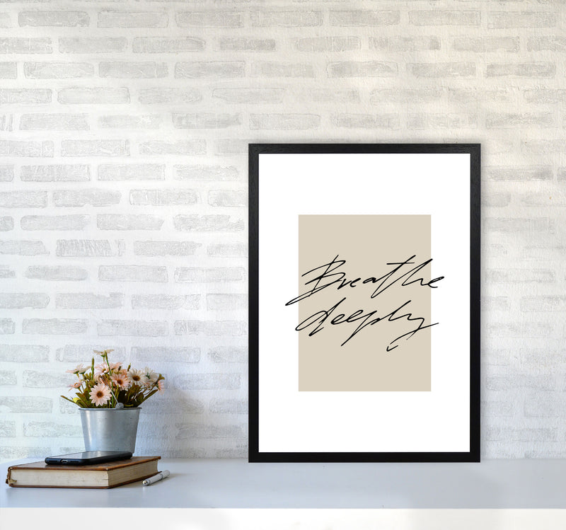 Breathe Deeply By Planeta444 A2 White Frame