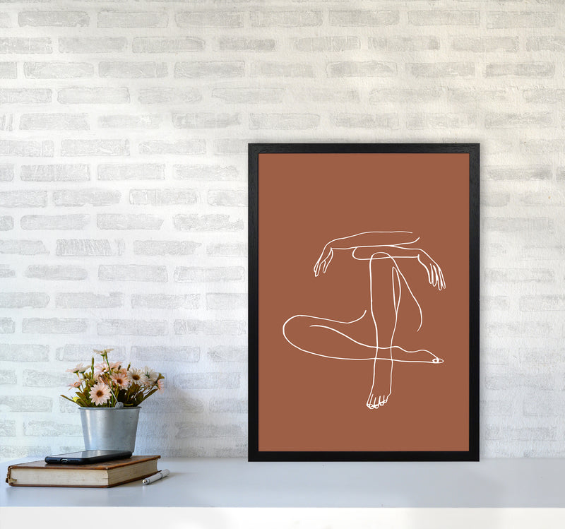 Sitting Legs Arms Crossed Terracotta By Planeta444 A2 White Frame