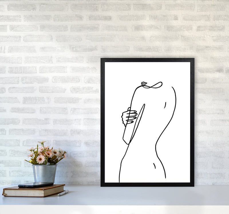 Female Hiding Back Pose By Planeta444 A2 White Frame