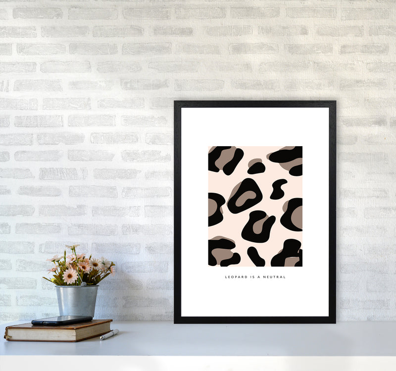 Big Leopard Powder Rose By Planeta444 A2 White Frame