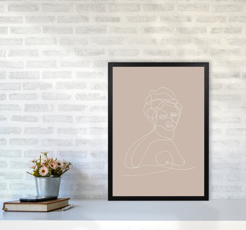 Line Bust Female Statue By Planeta444 A2 White Frame