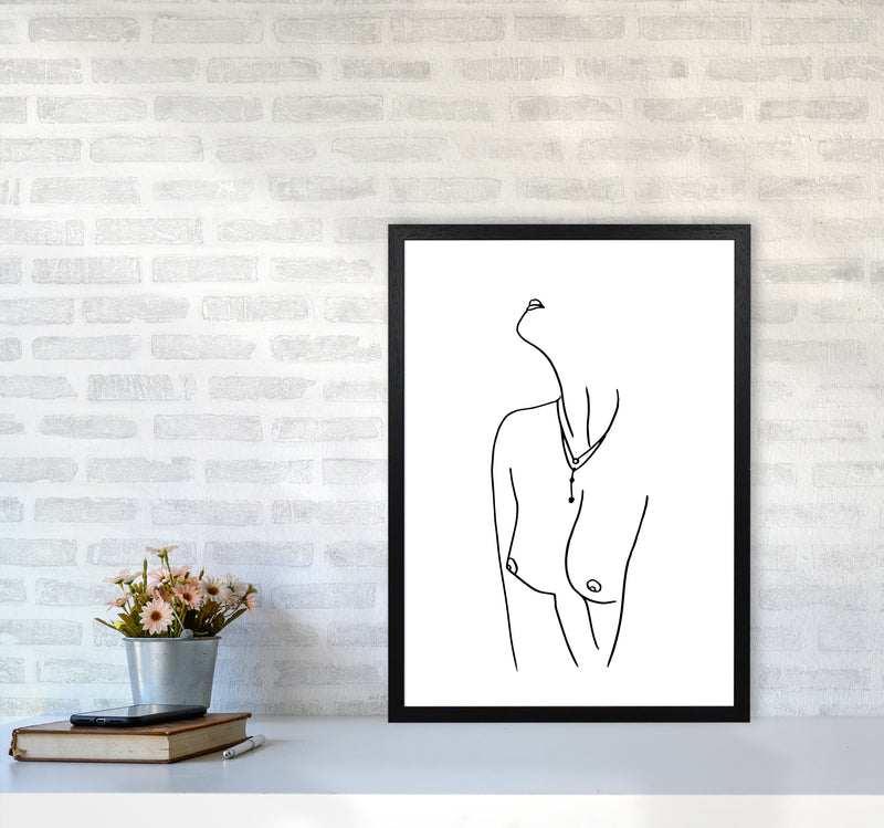 Female Necklace Lineart By Planeta444 A2 White Frame