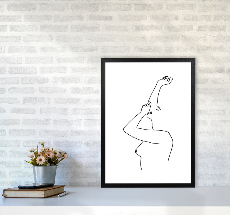 Female Reaching Up By Planeta444 A2 White Frame