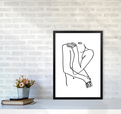 Hiding Front Pose By Planeta444 A2 White Frame