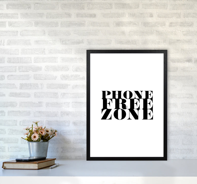 Phone Free Zone By Planeta444 A2 White Frame