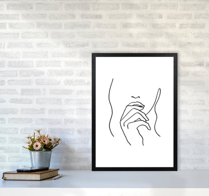 Lips Hand Hair By Planeta444 A2 White Frame