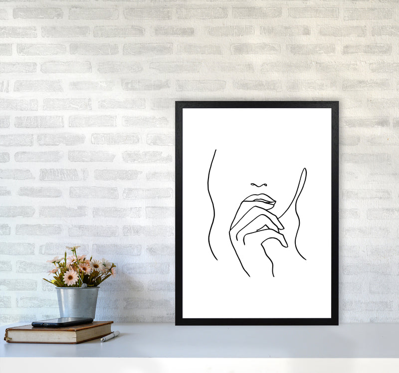 Lips Hand Hair By Planeta444 A2 White Frame