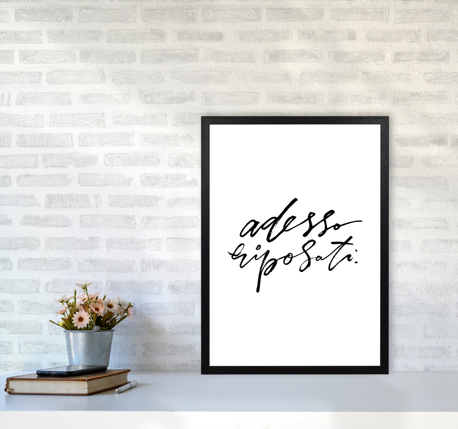 Adesso Riposati By Planeta444 A2 White Frame