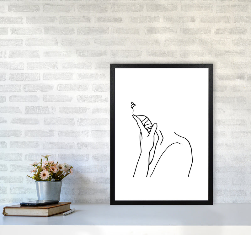 Finger On Chin By Planeta444 A2 White Frame