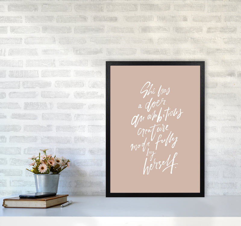 She Was A Doer By Planeta444 A2 White Frame