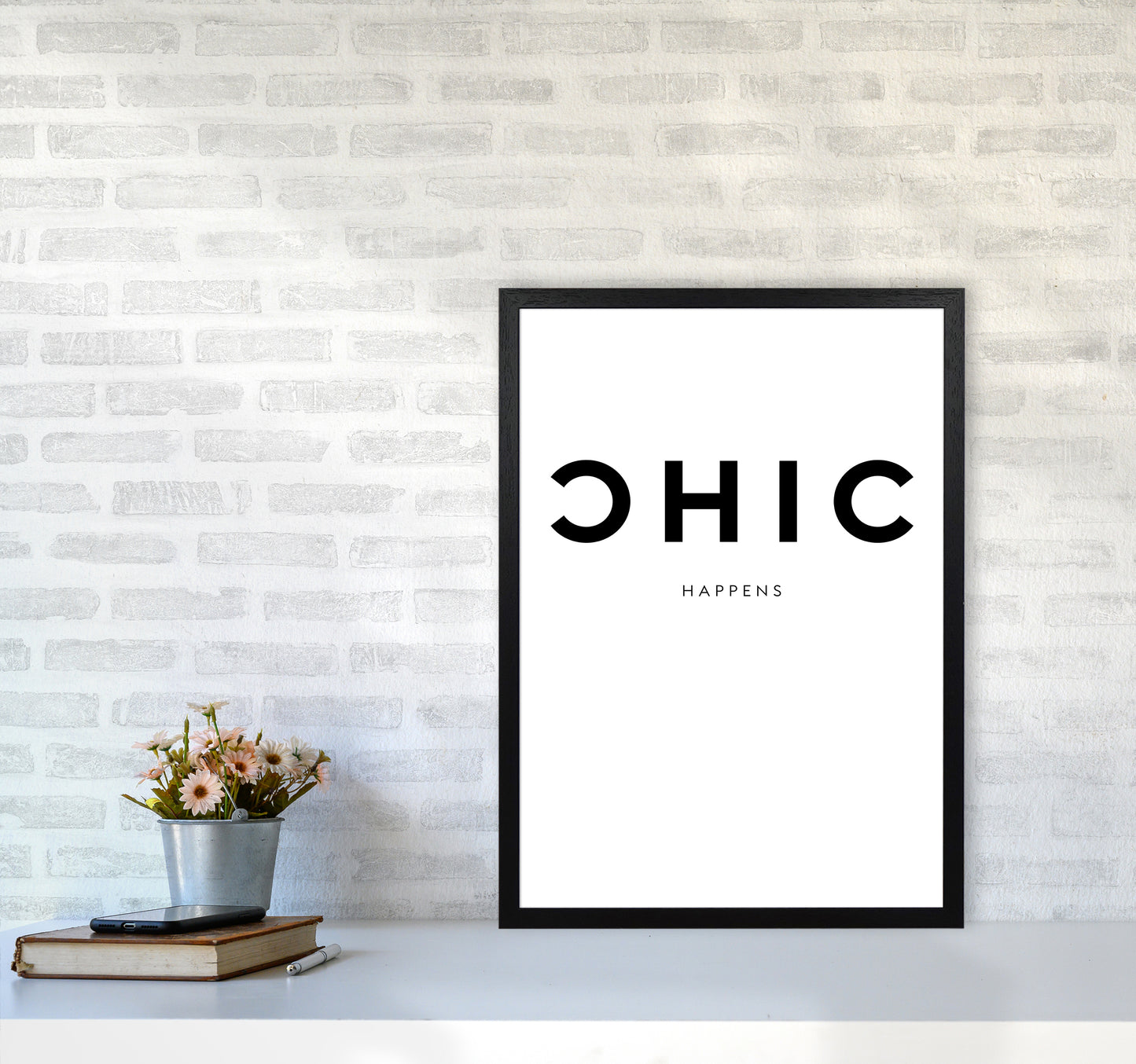 Chic Happens2 By Planeta444 A2 White Frame