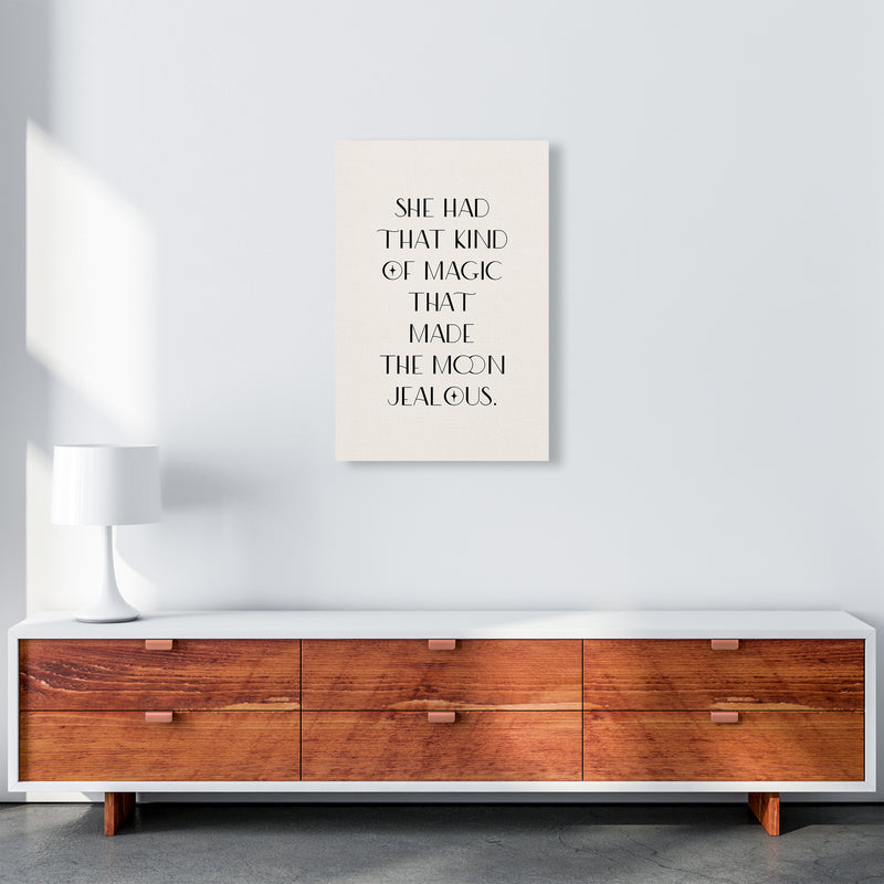 She Had That Kind Of Magic Black On Beige By Planeta444 A2 Canvas