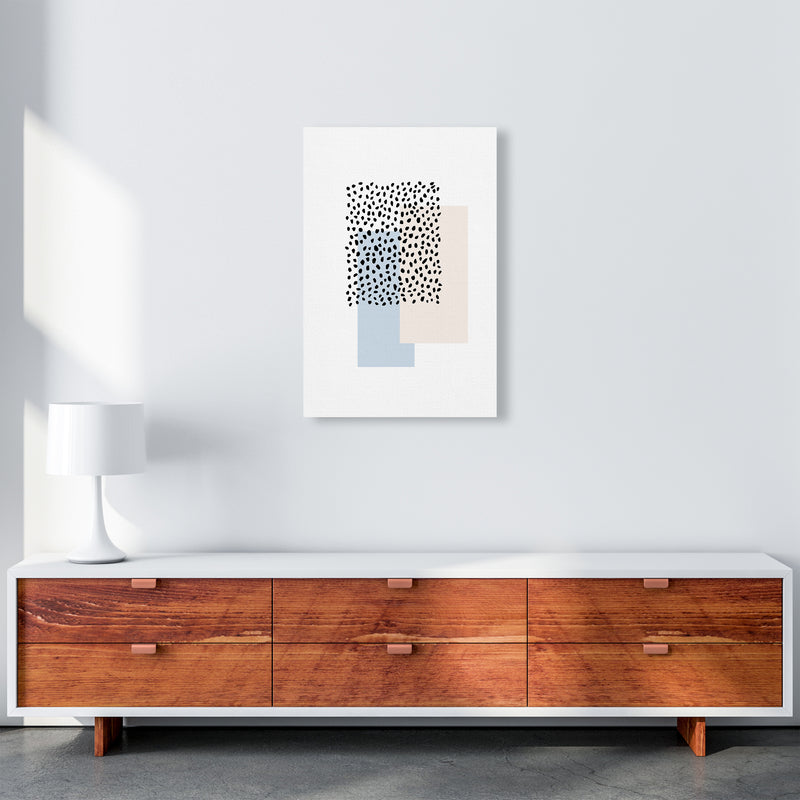 Dots Rectangles Light Blue Nude By Planeta444 A2 Canvas