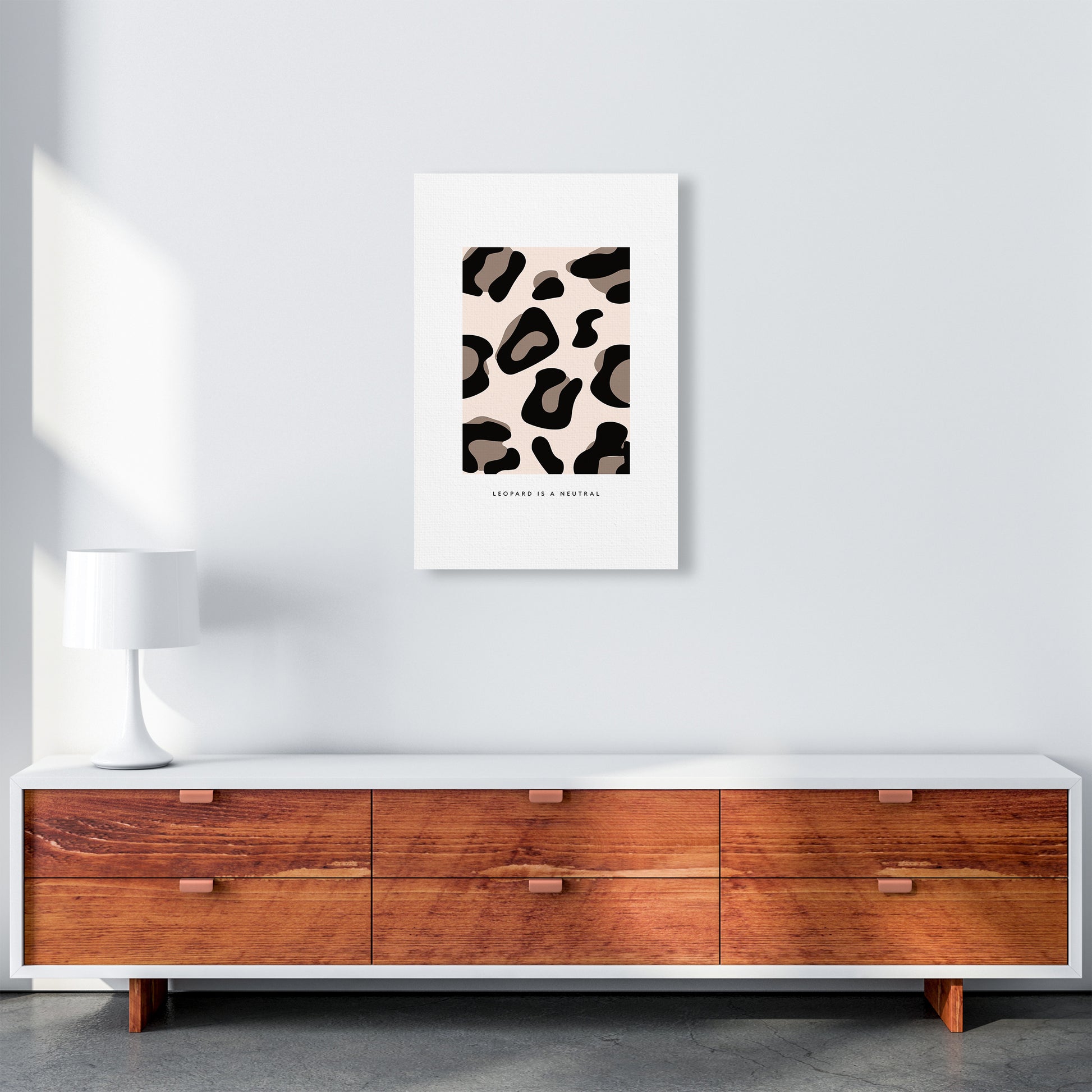 Big Leopard Powder Rose By Planeta444 A2 Canvas