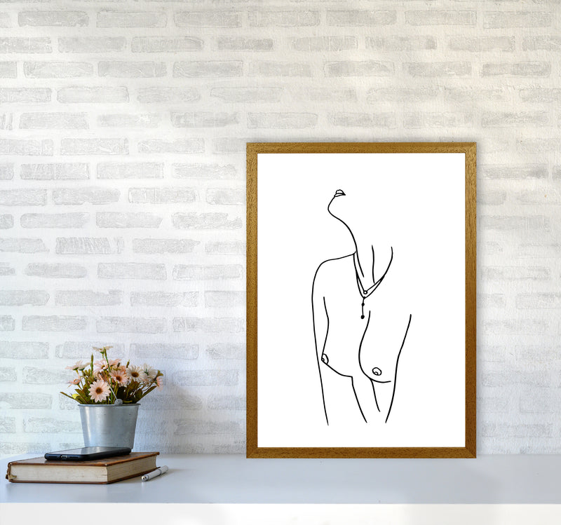 Female Necklace Lineart By Planeta444 A2 Print Only