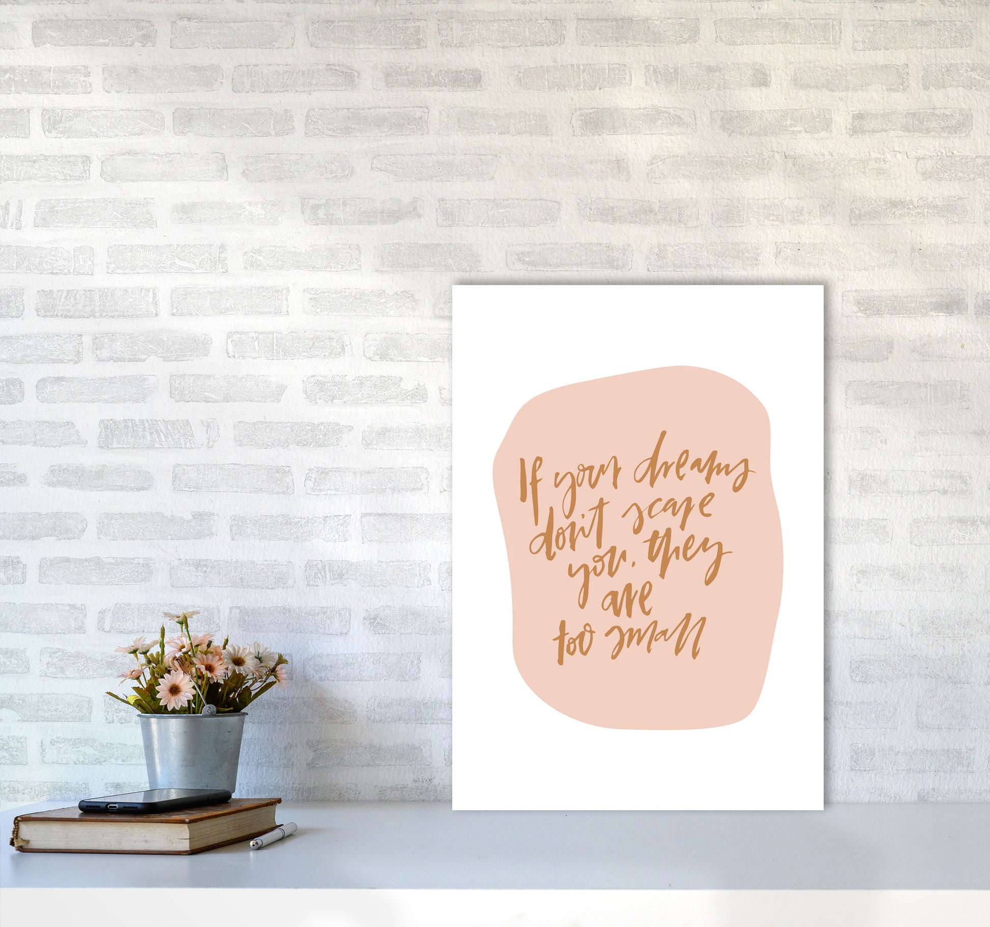 If Your Dreams Dont Scare You By Planeta444 A2 Black Frame