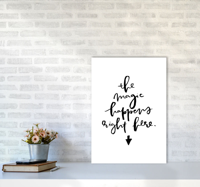 The Magic Happens Right Here By Planeta444 A2 Black Frame