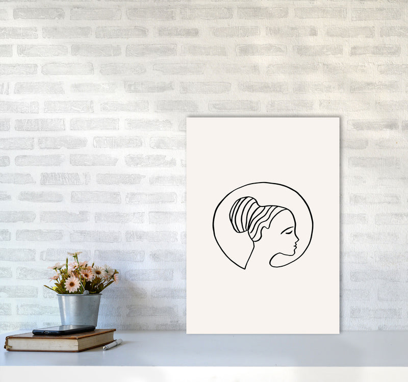 Delicate Face Circle2 By Planeta444 A2 Black Frame