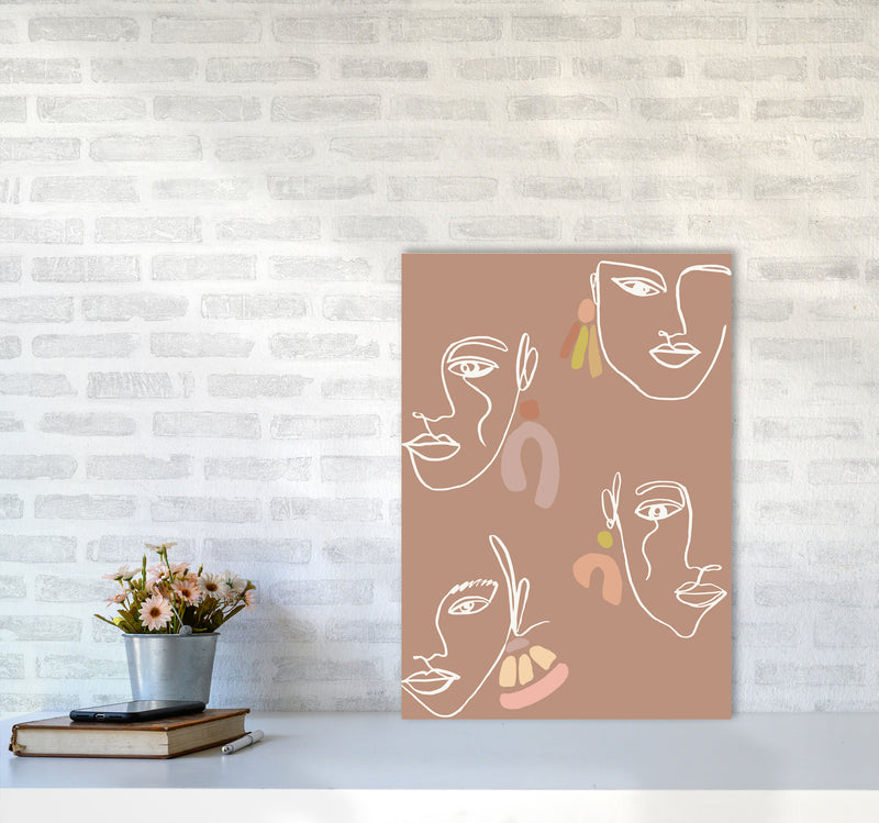 Boho Faces Mix Colors By Planeta444 A2 Black Frame