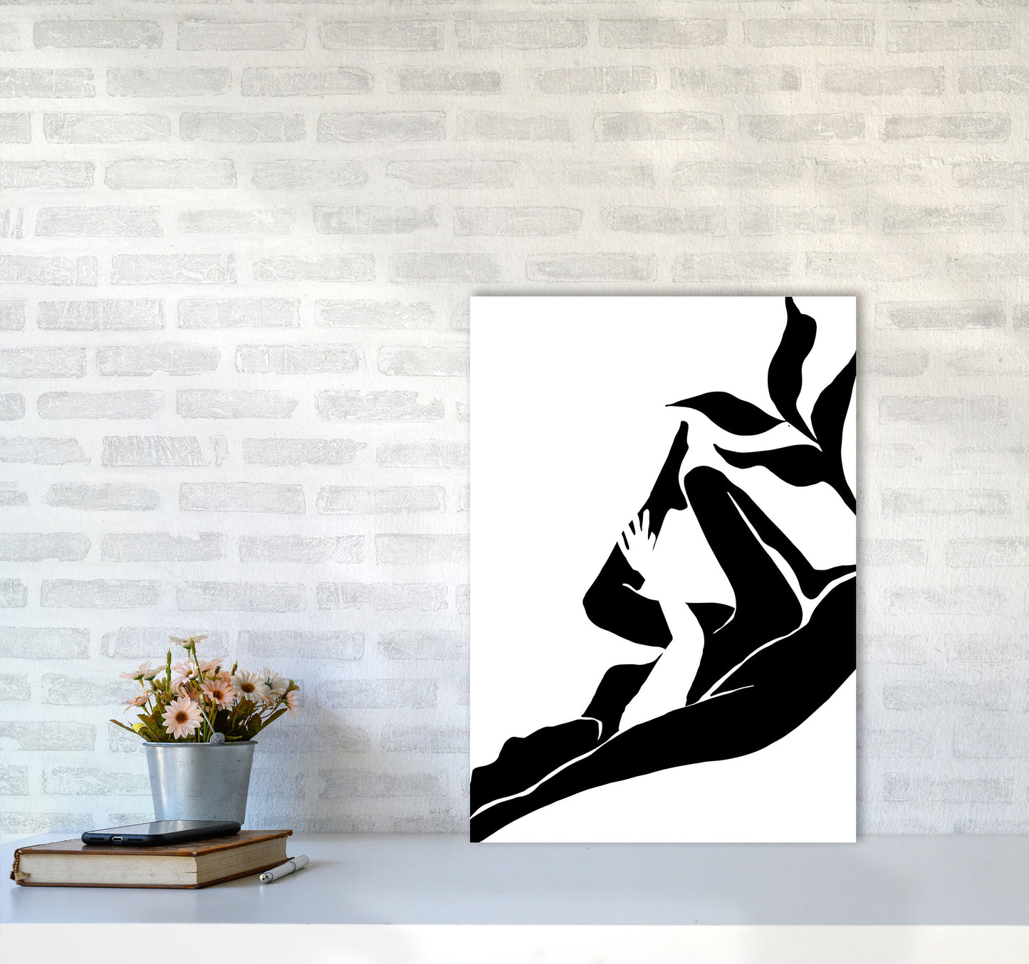 Matisse Lying Plant By Planeta444 A2 Black Frame