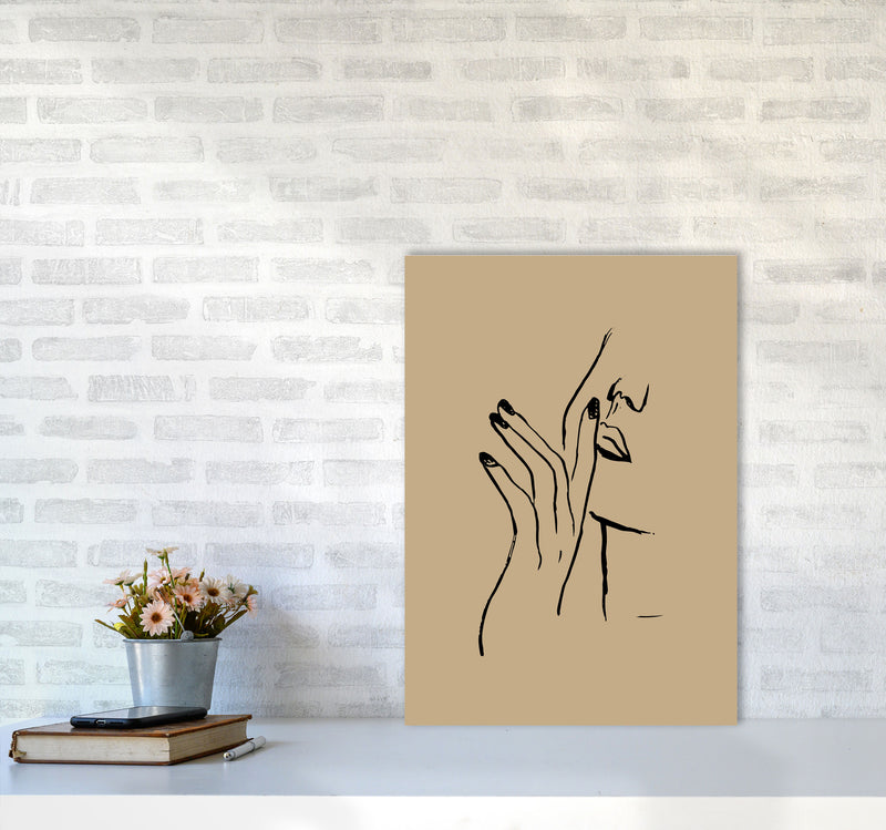 Face Hands Sketch2 By Planeta444 A2 Black Frame