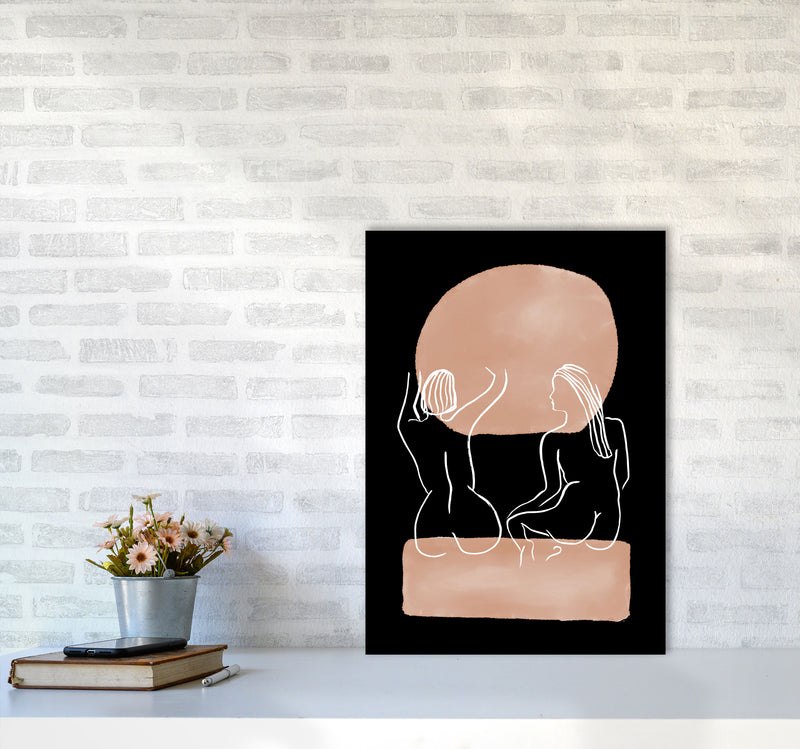 Line Nudes Back3 By Planeta444 A2 Black Frame