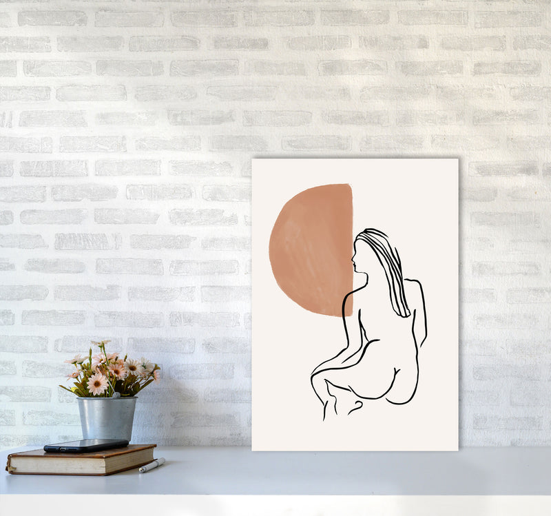 Line Nudes Back2 By Planeta444 A2 Black Frame