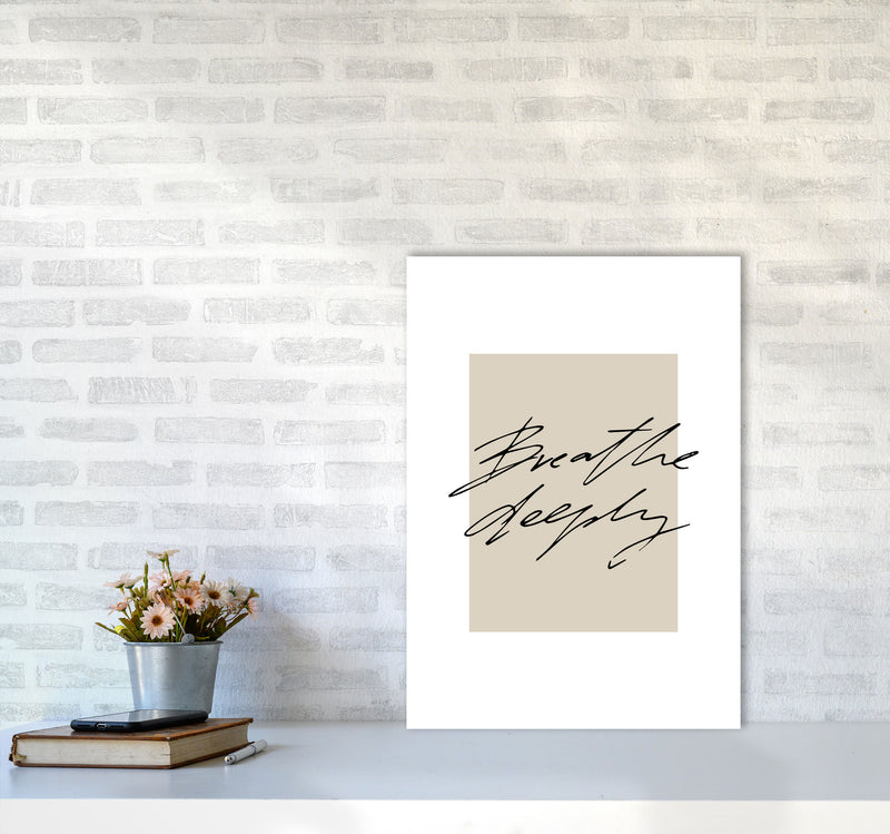 Breathe Deeply By Planeta444 A2 Black Frame