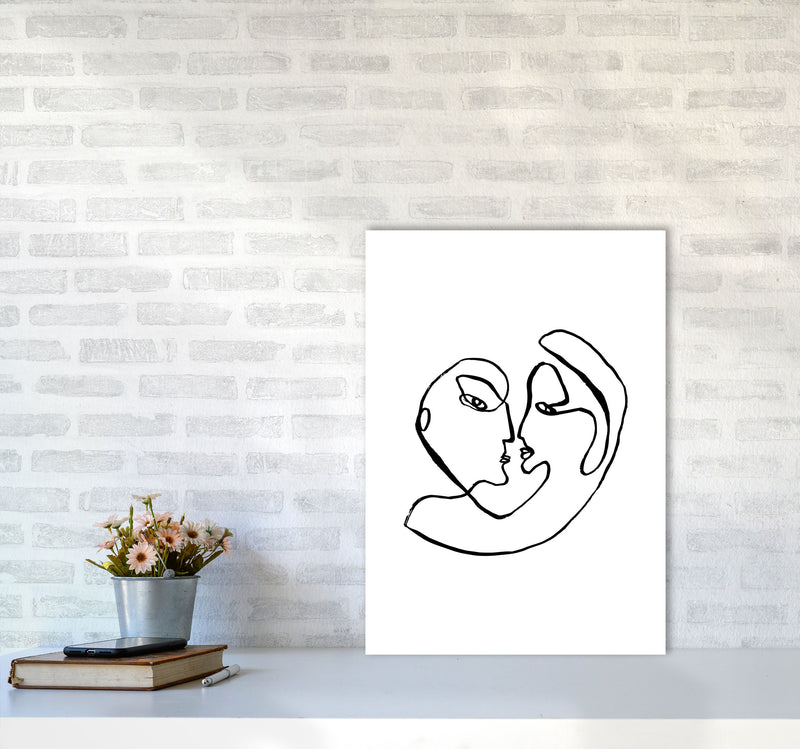 Love Embrace By Planeta444 A2 Black Frame