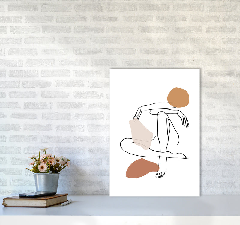 Sitting Legs Arms Crossed Stains Earth Colors By Planeta444 A2 Black Frame