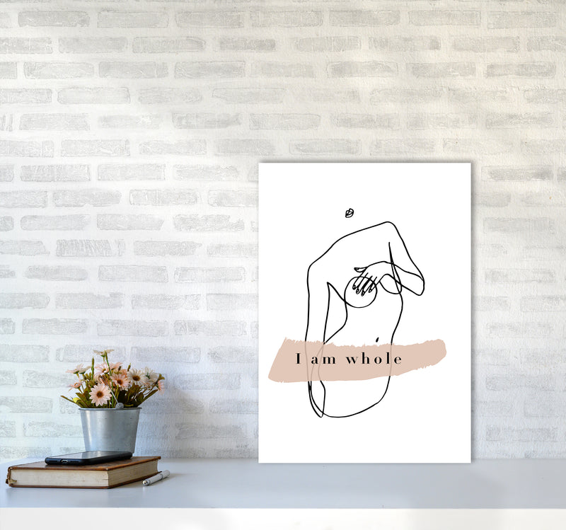 Covering Breasts With One Hand I Am Whole By Planeta444 A2 Black Frame