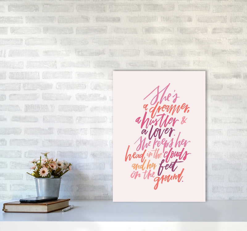 Shes A Dreamer Hustler Lover COLOR By Planeta444 A2 Black Frame