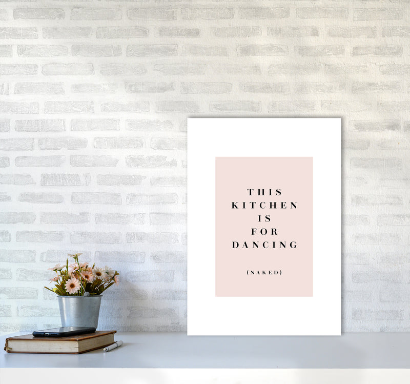 This Kitchen Is For Dancing Naked By Planeta444 A2 Black Frame