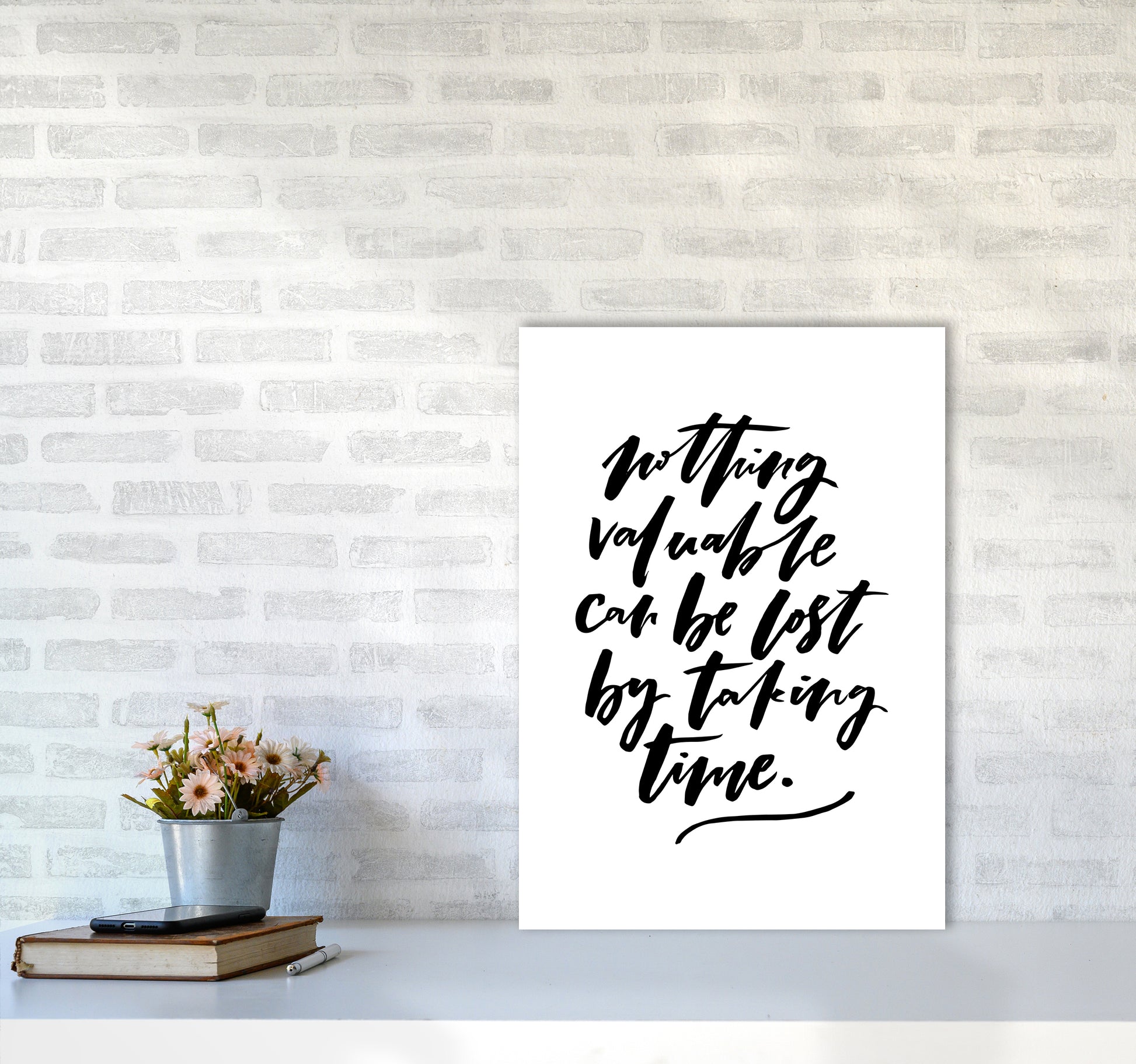 Nothing Valuable Can Be Lost By Planeta444 A2 Black Frame